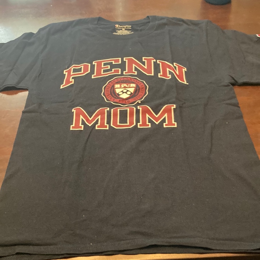 Champion Black Penn Mom Short Sleeve Tee